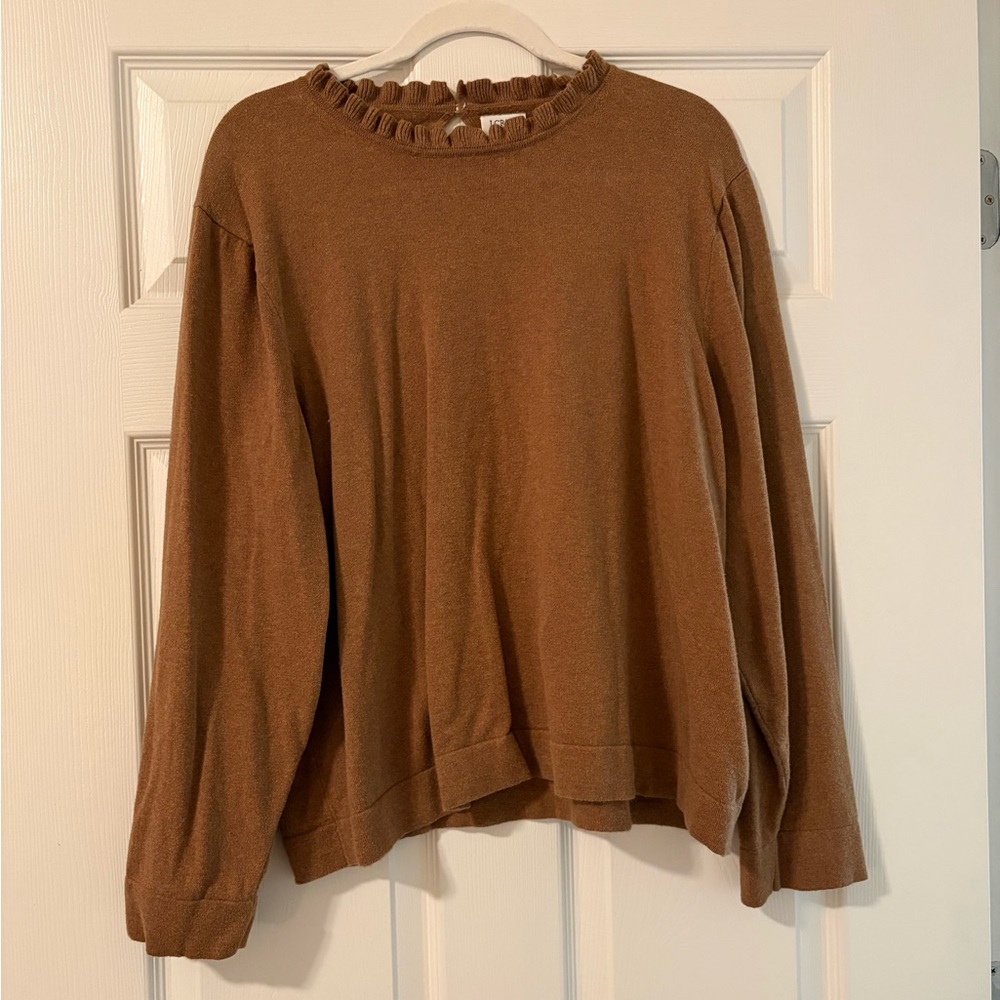 J. Crew Ruffle Neck Sweater